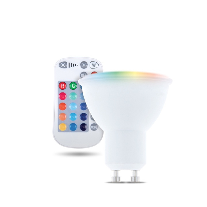 Forever Light Fjernstyrt LED-pære RGB+White, GU10 5W i gruppen Elektronikk / Lys / LED-lys hos TP E-commerce Nordic AB (38-86590)