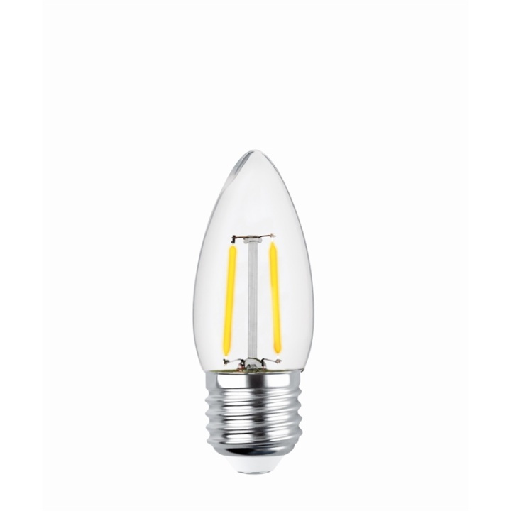 Forever Light Klar LED-lampa med filament, E27 C35 2W 2700K 250lm i gruppen Elektronikk / Lys / LED-lys hos TP E-commerce Nordic AB (38-86601)