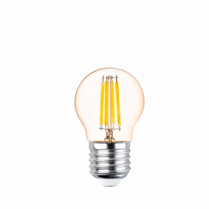 Forever Light Retro LED-lampa med filament Guld, E27 G45 4W 2200K 400lm i gruppen Elektronikk / Lys / LED-lys hos TP E-commerce Nordic AB (38-86602)