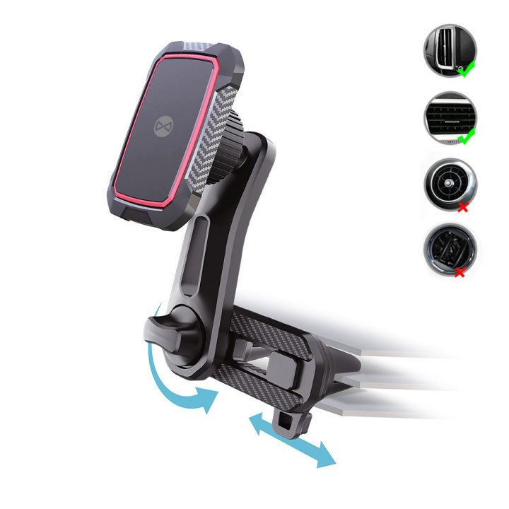 Forever magnetisk flerpunktsholder MH-250 for bilviftegrill, svart i gruppen Bil / Bilholder / Bilholdere smarttelefon hos TP E-commerce Nordic AB (38-86654)
