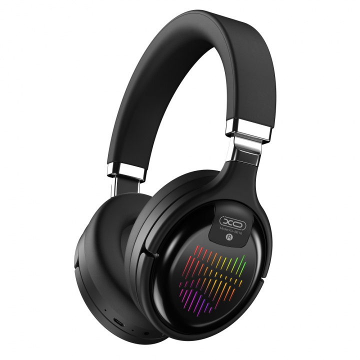 XO Bluetooth-hodetelefoner BE18, svart i gruppen Elektronikk / Lyd & Bilde / Hodetelefoner & Tilbehør / Hodetelefoner hos TP E-commerce Nordic AB (38-86679)
