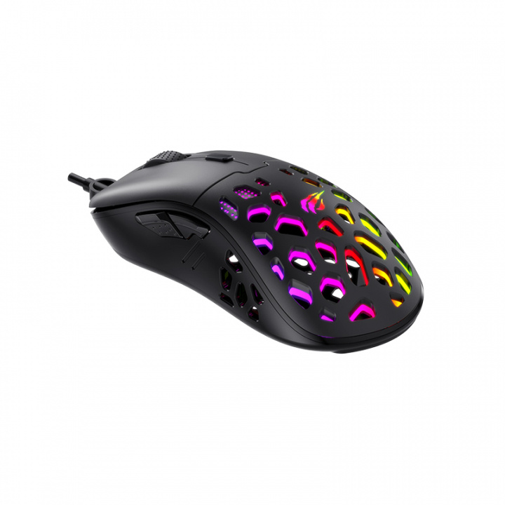 Havit MS955 RGB kablet lett gamingmus med 6 knapper i gruppen Datautstyr / GAMING / Mus hos TP E-commerce Nordic AB (38-86689)