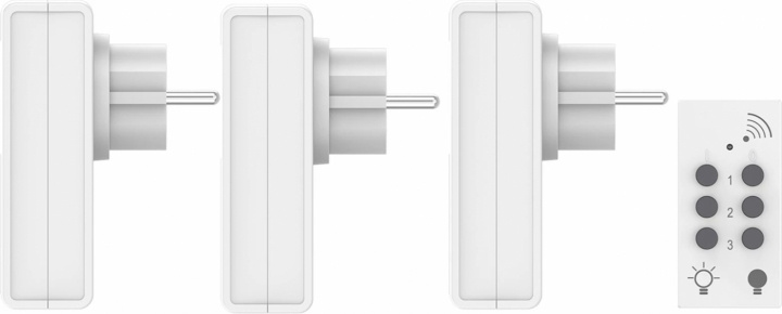 Telldus On/Off Smart-plugg med fjernkontroll, 3-pakning i gruppen HJEM, HUS OG HAGE / Smarthus / Smart plugs hos TP E-commerce Nordic AB (38-86768)