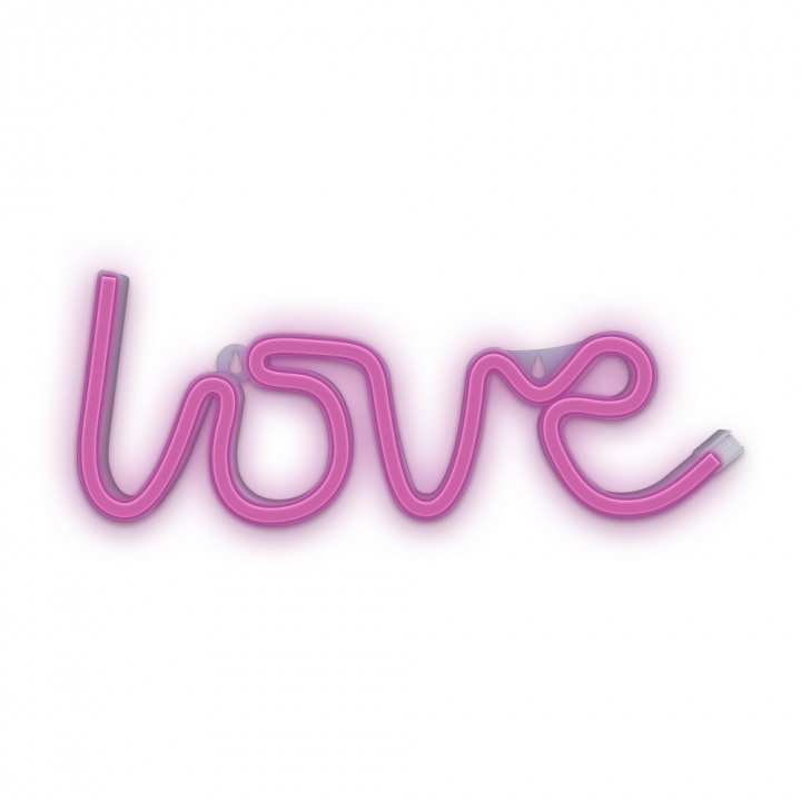 Forever Light Neon LED-lampe Love batteri + USB FLNEO5, Rosa i gruppen Elektronikk / Lys / Annen belysning hos TP E-commerce Nordic AB (38-86868)