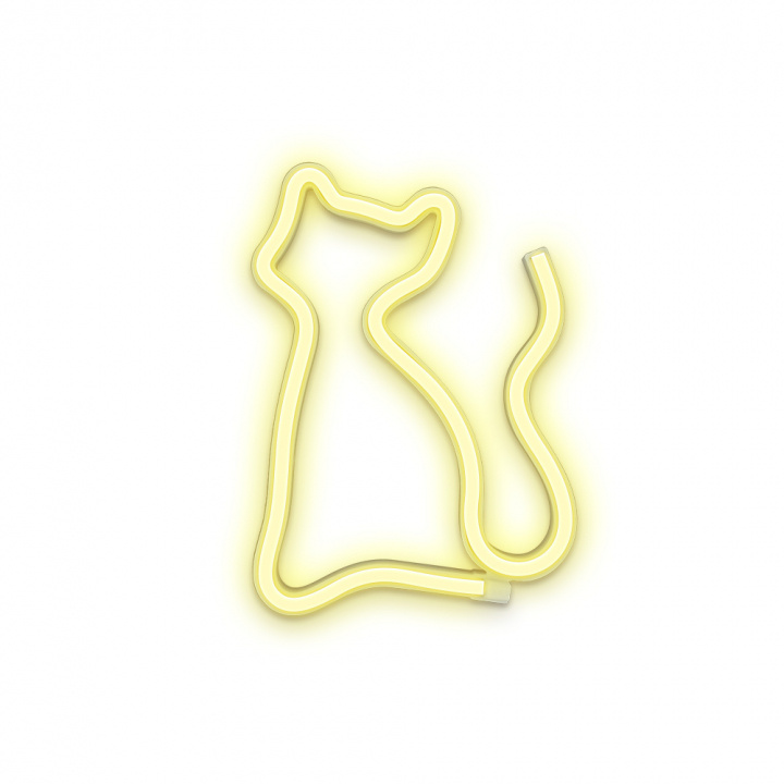 Forever Light Neon LED-lys Katt, batteri + USB FLNEO3, varm hvit i gruppen Elektronikk / Lys / Bordlamper hos TP E-commerce Nordic AB (38-86894)