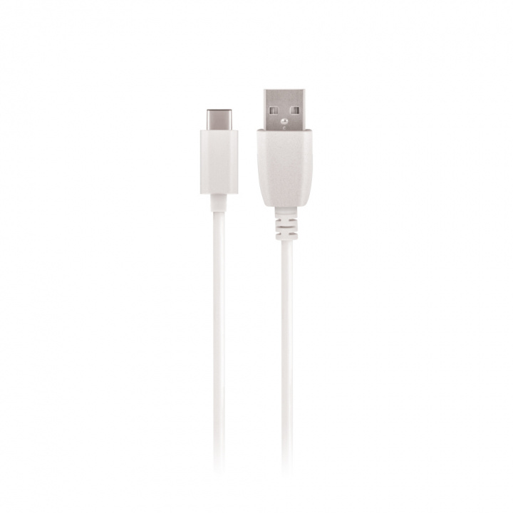 Maxlife-kabel USB - USB-C 2,0 m 2A, Hvit i gruppen Datautstyr / Kabler og adaptere / USB / USB-C hos TP E-commerce Nordic AB (38-86905)