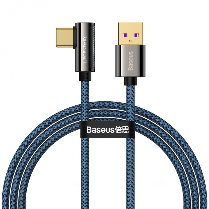 Baseus cable Legend USB - USB-C 1,0m 66W, Blue i gruppen Datautstyr / Kabler og adaptere / USB / USB-C hos TP E-commerce Nordic AB (38-86922)