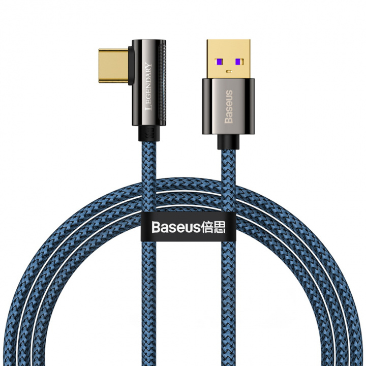 Baseus kabel Legend USB - USB-C 1,0m 66W, blå i gruppen Datautstyr / Kabler og adaptere / USB / USB-C hos TP E-commerce Nordic AB (38-86922)