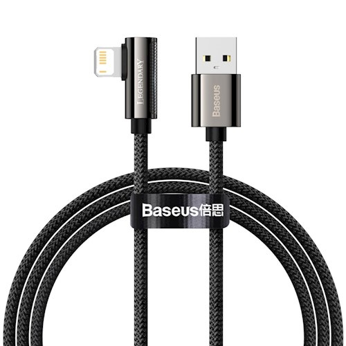 Baseus kabel Legend USB - Lightning 1,0m 2,4A, svart i gruppen SMARTTELEFON & NETTBRETT / Ladere og Kabler / Kabler / Kabler Lightning hos TP E-commerce Nordic AB (38-86927)