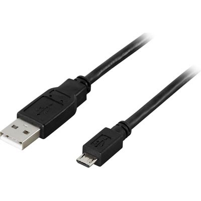 DELTACO USB 2.0 typ A till Micro-B USB, 5-pin, 5m, svart i gruppen SMARTTELEFON & NETTBRETT / Ladere og Kabler / Kabler / Kabler microUSB hos TP E-commerce Nordic AB (38-8695)