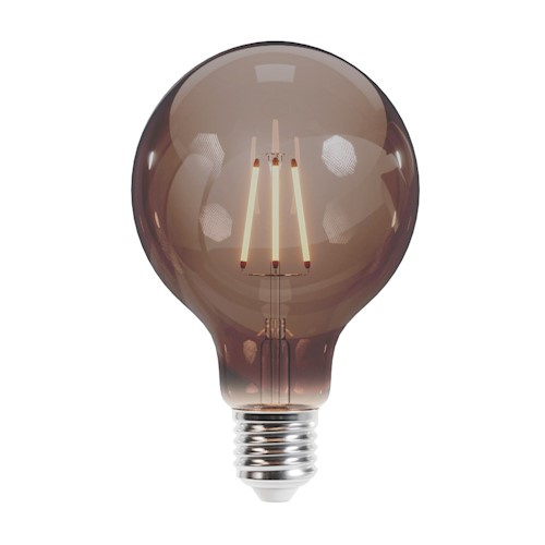 Forever Light LED-pære Filament E27 G95 4W 230V 230V 2000K 400lm COG, røkt glass i gruppen Elektronikk / Lys / LED-lys hos TP E-commerce Nordic AB (38-86950)