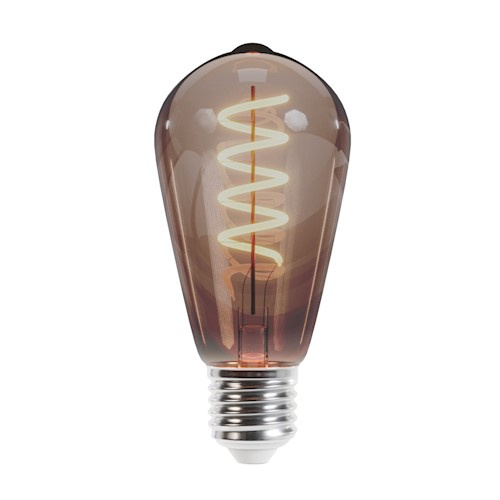 Forever Light LED-lampe Filament E27 ST64 4W 230V 2000K 250lm SF, røkt glass i gruppen Elektronikk / Lys / LED-lys hos TP E-commerce Nordic AB (38-86951)