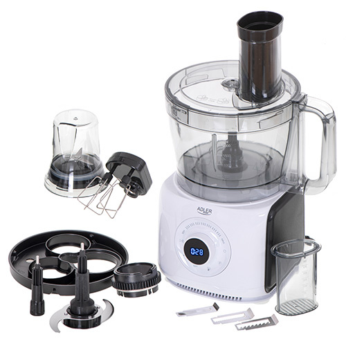 Adler AD 4224 LCD food processor 12in1 i gruppen HJEM, HUS OG HAGE / Husholdningsapparater / Matprosessorer og kjøkkenassistenter / Matprosessorer hos TP E-commerce Nordic AB (38-86964)