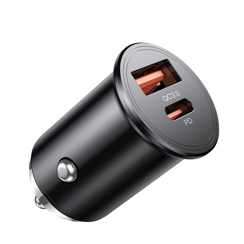 XO car charger CC43 PD QC 3.0 45W 1x USB 1x USB-C, Black i gruppen SMARTTELEFON & NETTBRETT / Ladere og Kabler / Billader / Billader Type C hos TP E-commerce Nordic AB (38-86981)