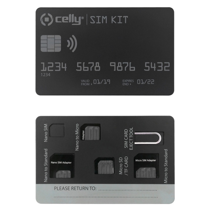 Celly SIM-kit SIM-kortsadaptrar 3-pa i gruppen SMARTTELEFON & NETTBRETT / Annet tilbehør / Annet hos TP E-commerce Nordic AB (38-87103)