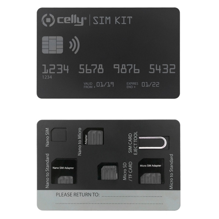 Celly SIM-kit SIM-kortadaptere 3-pakning i gruppen SMARTTELEFON & NETTBRETT / Annet tilbehør / Annet hos TP E-commerce Nordic AB (38-87103)