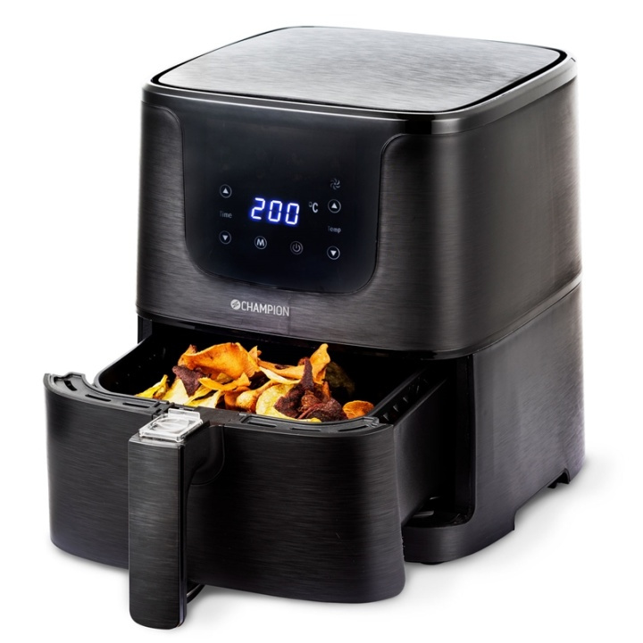 Champion Air Fryer Medium 3,5L 1500W AF220 Svart i gruppen HJEM, HUS OG HAGE / Husholdningsapparater / Airfryers og frityrkokere hos TP E-commerce Nordic AB (38-87150)