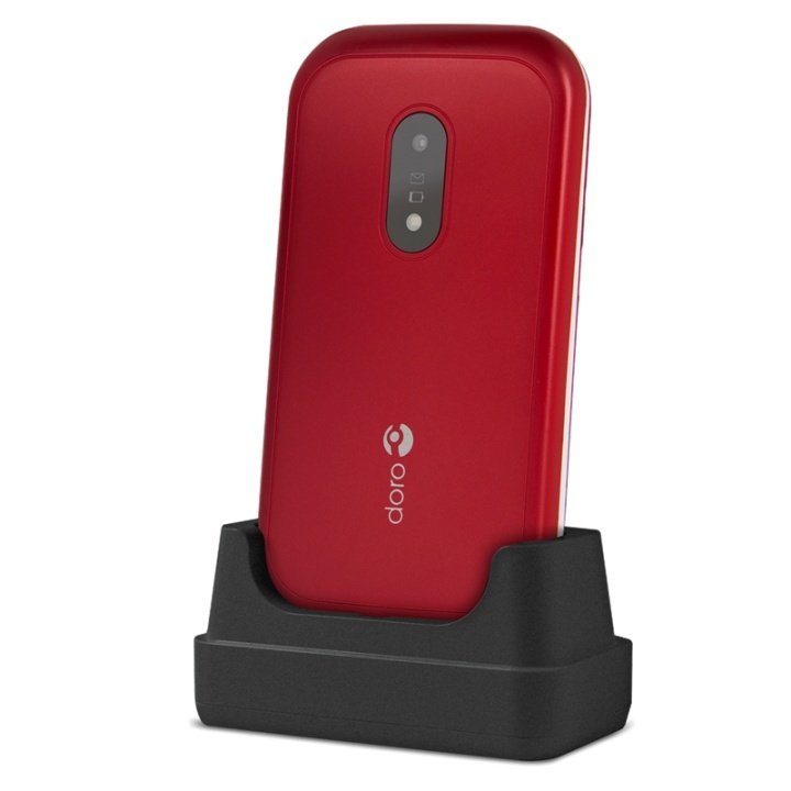 Doro 6041 2G rød/hvit i gruppen SMARTTELEFON & NETTBRETT / Mobiltelefoner & smartphones hos TP E-commerce Nordic AB (38-87310)