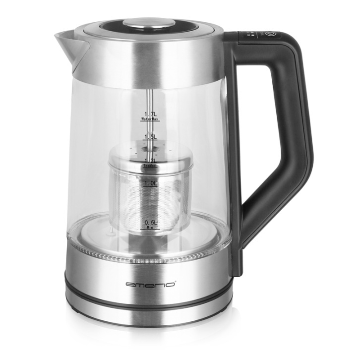 Emerio Vann-/temaskin 1,7 l Glass temp i gruppen HJEM, HUS OG HAGE / Husholdningsapparater / Vann og juice / Vannkokere hos TP E-commerce Nordic AB (38-87338)