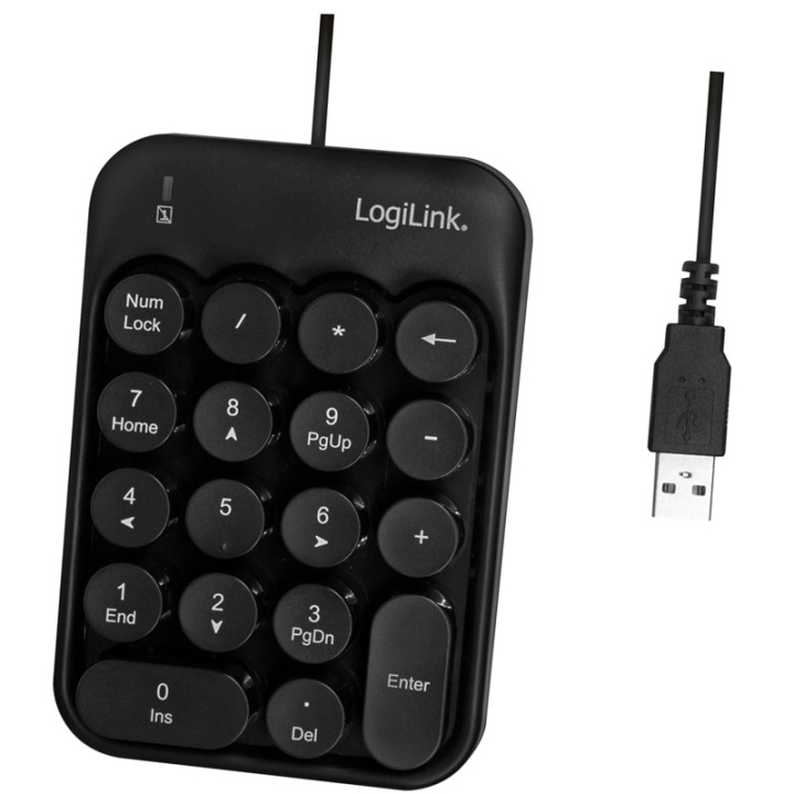 LogiLink Numeriskt tangentbord USB i gruppen Datautstyr / Mus & Tastatur / Tastatur / Kablede hos TP E-commerce Nordic AB (38-87679)
