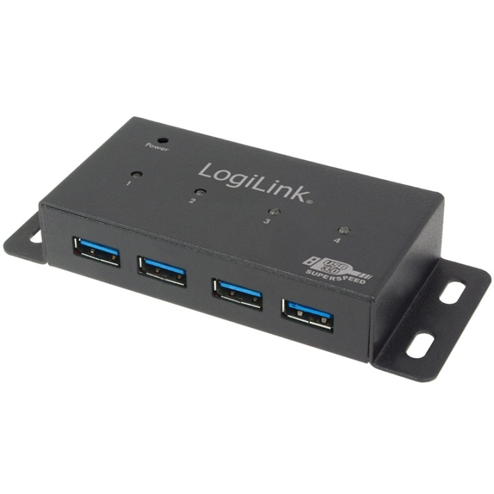 LogiLink USB 3.0-hub 4-port i gruppen Datautstyr / Datamaskin Tilbehør / USB-Hubs hos TP E-commerce Nordic AB (38-87687)