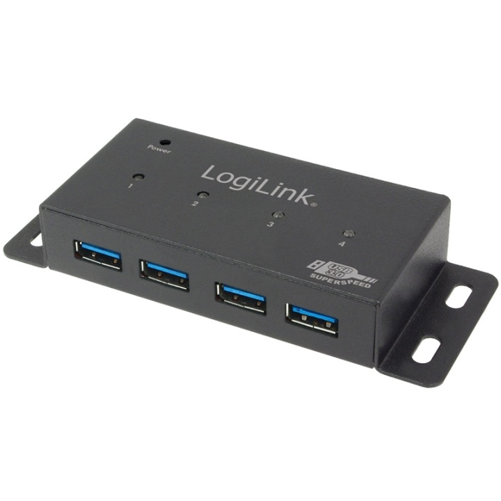 LogiLink USB 3.0-hub med 4 porter i gruppen Datautstyr / Datamaskin Tilbehør / USB-Hubs hos TP E-commerce Nordic AB (38-87687)