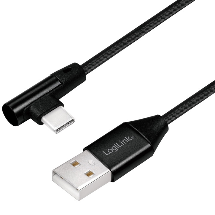 LogiLink Vinklad USB-C-kabel USB 2.0 Ma i gruppen Datautstyr / Kabler og adaptere / USB / USB-C hos TP E-commerce Nordic AB (38-87694)