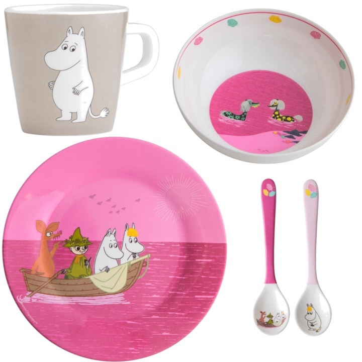 Mumin Mumin Babysett rosa i gruppen LEKER, BARN OG BABY / Spise & drikke / Barneserviser hos TP E-commerce Nordic AB (38-87754)