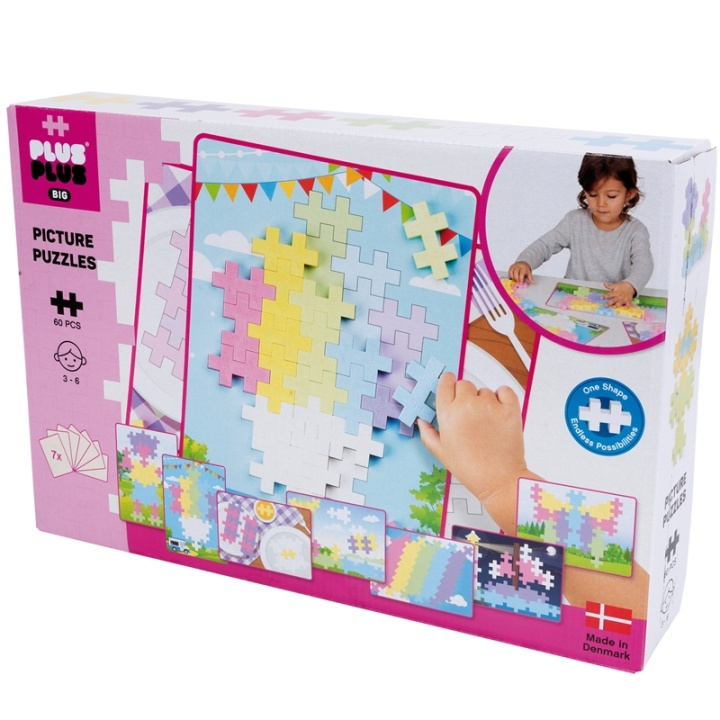 Plus-Plus Store bildepuslespill Pastell/60 s i gruppen LEKER, BARN OG BABY / Leker / Byggeleker / Byggeklosser hos TP E-commerce Nordic AB (38-87972)