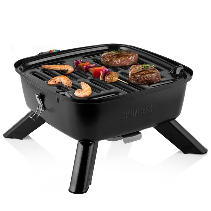 Princess Bærbar hybridgrill 2-i-1 elektrisk eller med kull i gruppen HJEM, HUS OG HAGE / Hageprodukter / Griller & Grilltilbehør hos TP E-commerce Nordic AB (38-87992)