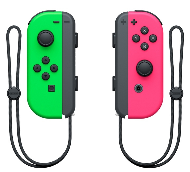 Nintendo Switch Joy-Con Pair, Neon Grön/Neon Rosa i gruppen Elektronikk / TV-spill & tilbehør / Nintendo Switch / Tilbehør hos TP E-commerce Nordic AB (38-88014)