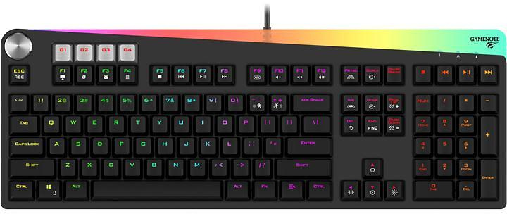 Havit KB473L Mekanisk RGB-spilletastatur, nordisk i gruppen Datautstyr / Mus & Tastatur / Tastatur / Kablede hos TP E-commerce Nordic AB (38-88518)