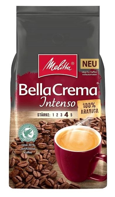 Melitta Kaffe Bella Crema Intenso 1KG i gruppen HJEM, HUS OG HAGE / Husholdningsapparater / Kaffe og espresso / Kaffebønner hos TP E-commerce Nordic AB (38-88587)