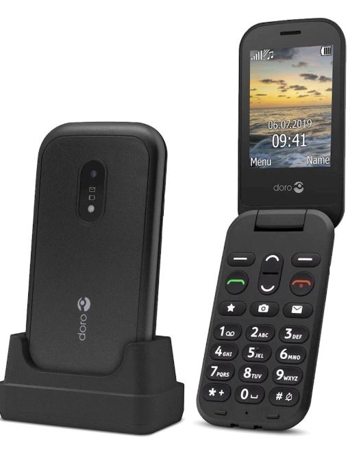 Doro 6041 2G Svart i gruppen SMARTTELEFON & NETTBRETT / Mobiltelefoner & smartphones hos TP E-commerce Nordic AB (38-88669)