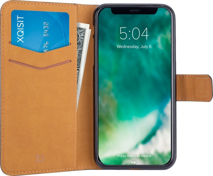 Xqisit Slimmat plånboksfodral till iPhone X/XS i gruppen SMARTTELEFON & NETTBRETT / Mobilbeskyttelse / Apple / iPhone X/XS / Flippdeksel hos TP E-commerce Nordic AB (38-88750)