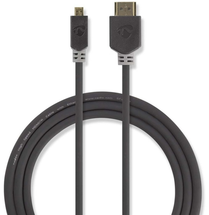 Nedis High Speed ​​HDMI ™ kabel med Ethernet | HDMI ™ -kontakt | HDMI ™ mikrokontakt | 4K@30Hz | 10.2 Gbps | 2.00 m | Rund | PVC | Antrasitt | Vindus boks i gruppen Elektronikk / Kabler og adaptere / HDMI / Kabler hos TP E-commerce Nordic AB (38-89018)