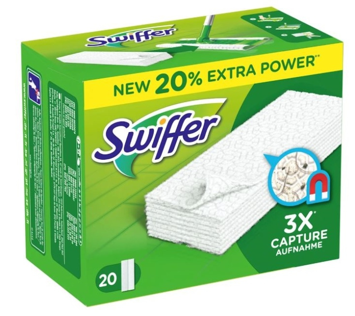 Swiffer tørr rengjøringskluter Refill, 20-pakning i gruppen HJEM, HUS OG HAGE / Rengjøringsprodukter / Rengjøringstilbehør hos TP E-commerce Nordic AB (38-89038)