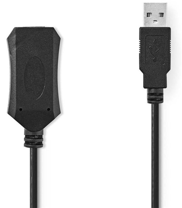 Nedis Aktiv USB-kabel | USB 2.0 | USB-A Han | USB-A Hun | 480 Mbps | 5.00 m | Rund | Nikkel belagt | PVC | Kobber | Konvolutt i gruppen Datautstyr / Kabler og adaptere / USB / USB-A / Kabler hos TP E-commerce Nordic AB (38-89263)