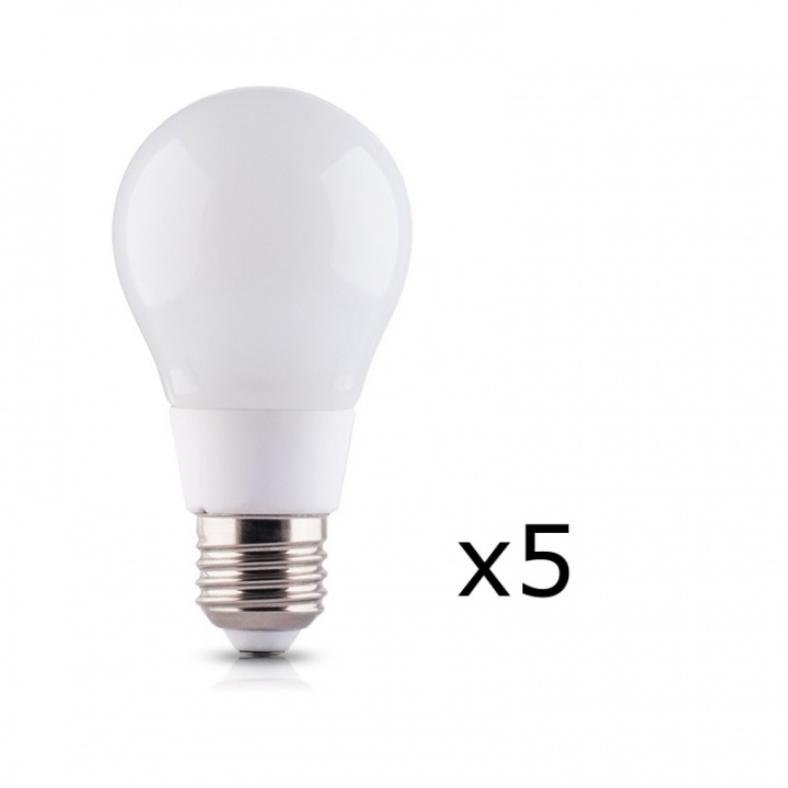 LED-lampa E27 10W 230V 6000K 5-pack, Kallvit i gruppen Elektronikk / Lys / LED-lys hos TP E-commerce Nordic AB (38-89340-PKT05)