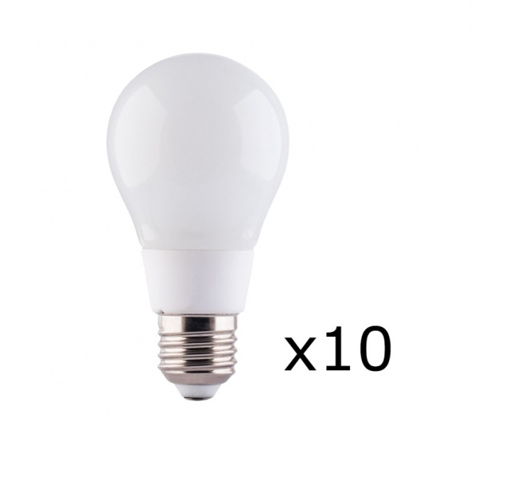 LED-lampa E27 8W 230V 6000K 10-pack, Kallvit i gruppen Elektronikk / Lys / LED-lys hos TP E-commerce Nordic AB (38-89342-PKT10)