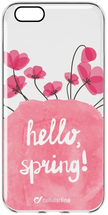Cellularline Bloom, TPU-etui iPhone 6/6S, gjennomsiktig med blomster i gruppen SMARTTELEFON & NETTBRETT / Mobilbeskyttelse / Apple / iPhone 6/6S / Deksel hos TP E-commerce Nordic AB (38-89514)