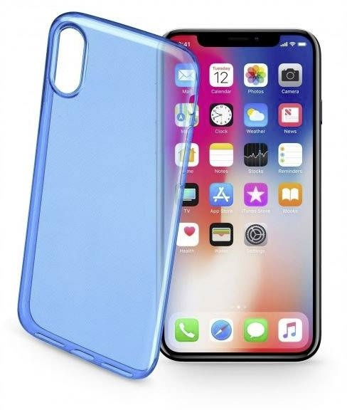 Cellularline TPU plastdeksel for iPhone X/XS, mørkeblå i gruppen SMARTTELEFON & NETTBRETT / Mobilbeskyttelse / Apple / iPhone X/XS / Deksel hos TP E-commerce Nordic AB (38-89518)