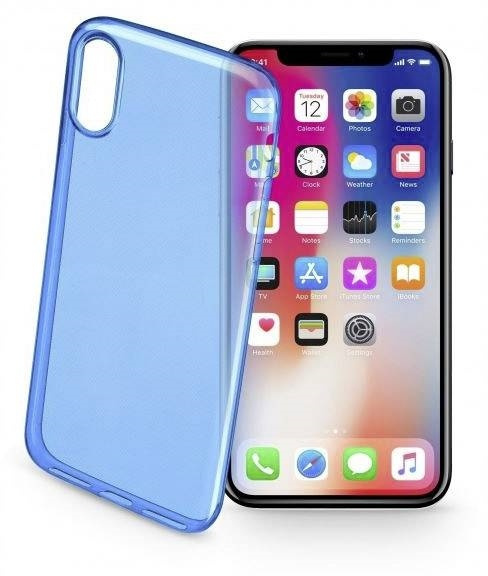 Cellularline Mobildeksel i TPU-plast for iPhone X/XS, Mørkeblått i gruppen SMARTTELEFON & NETTBRETT / Mobilbeskyttelse / Apple / iPhone X/XS / Deksel hos TP E-commerce Nordic AB (38-89518)