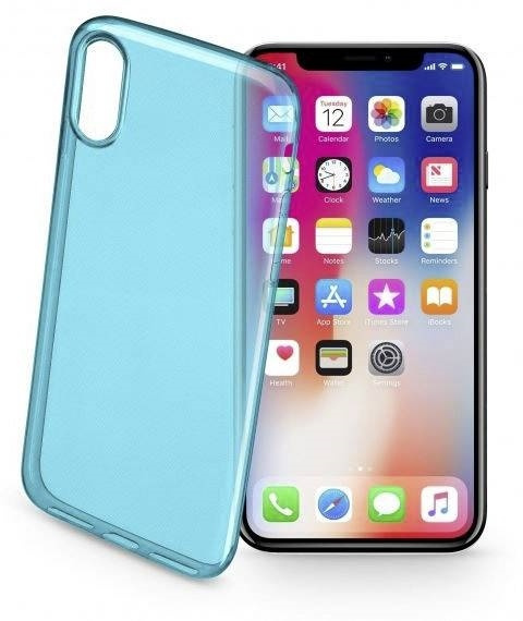 Cellularline TPU plastdeksel for iPhone X/XS, turkis i gruppen SMARTTELEFON & NETTBRETT / Mobilbeskyttelse / Apple / iPhone X/XS / Deksel hos TP E-commerce Nordic AB (38-89521)
