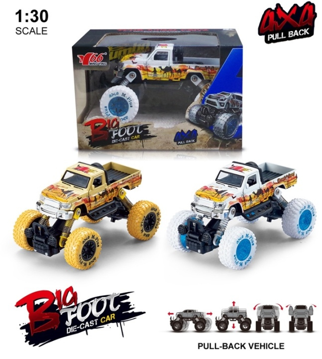 Pull-back 4x4 monstertruck i skala 1:30 i gruppen LEKER, BARN OG BABY / Leker / Lekebiler hos TP E-commerce Nordic AB (38-89652)