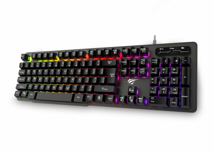 Havit HV-KB414L Gaming-tastatur med RGB i gruppen Datautstyr / GAMING / Tastatur hos TP E-commerce Nordic AB (38-89694)