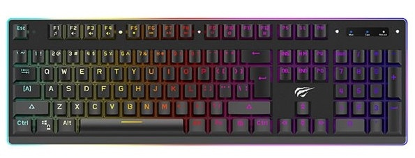 Havit HV-KB391L Semi-Mekaniskt tangentbord med RGB i gruppen Datautstyr / GAMING / Tastatur hos TP E-commerce Nordic AB (38-89695)