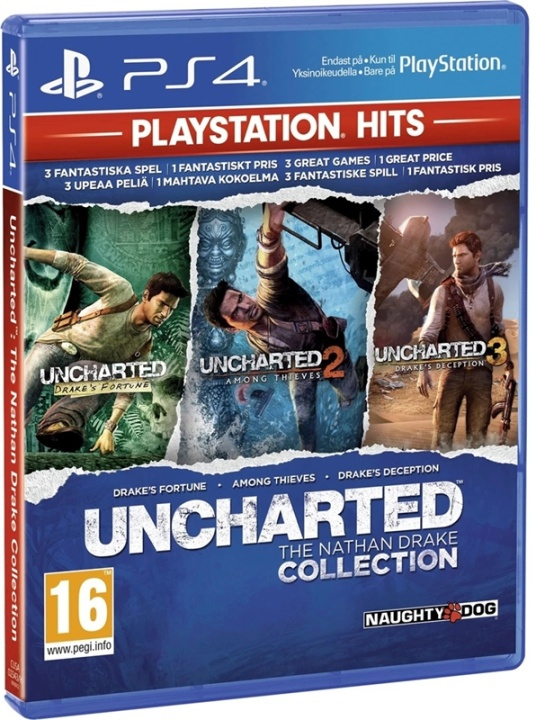 PS4 Uncharted Collection 1-3 HITS i gruppen Elektronikk / TV-spill & tilbehør / Sony PlayStation 4 hos TP E-commerce Nordic AB (38-89765)