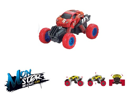 Mini Monstertruck 4x4 1:70, Röd i gruppen LEKER, BARN OG BABY / Leker / Lekebiler hos TP E-commerce Nordic AB (38-89866)