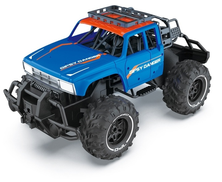 RC Big Foot Buggy 1:12, Blå/röd i gruppen LEKER, BARN OG BABY / Radiostyrt / Radiostyrte biler hos TP E-commerce Nordic AB (38-89871)